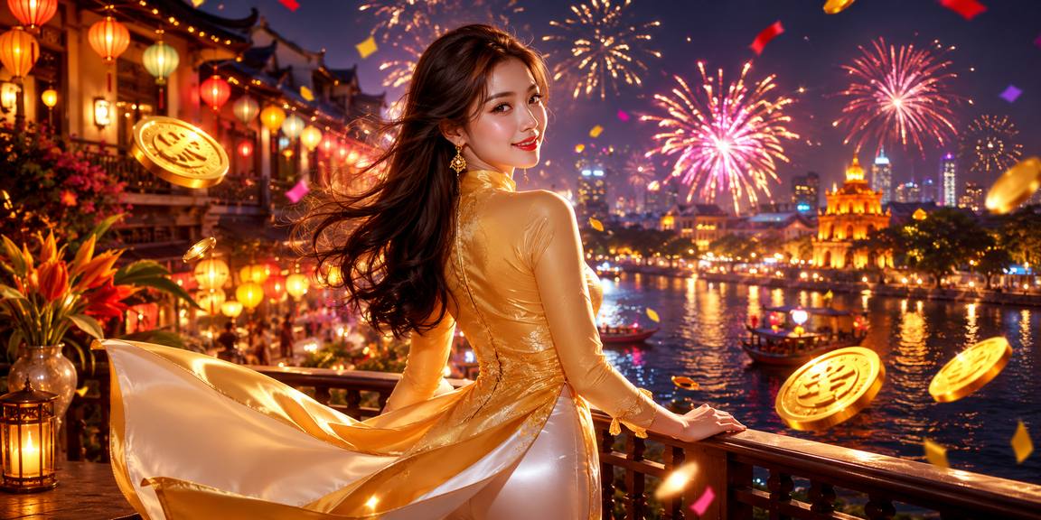 Trò chơi slot tại Hội An với người mặc áo dài – hình ảnh minh họa bonus casino